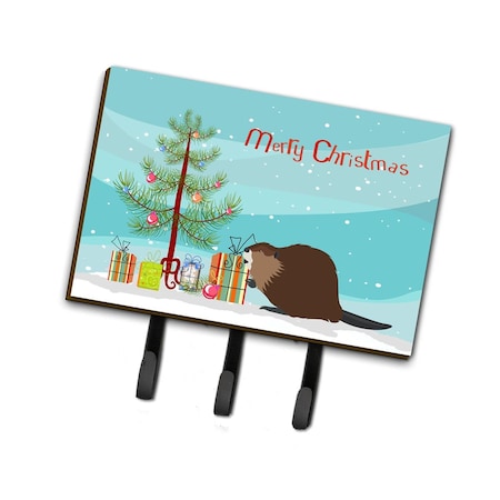 Carolines Treasures Eurasian Beaver Christmas Leash or Key Holder BB9240TH68
